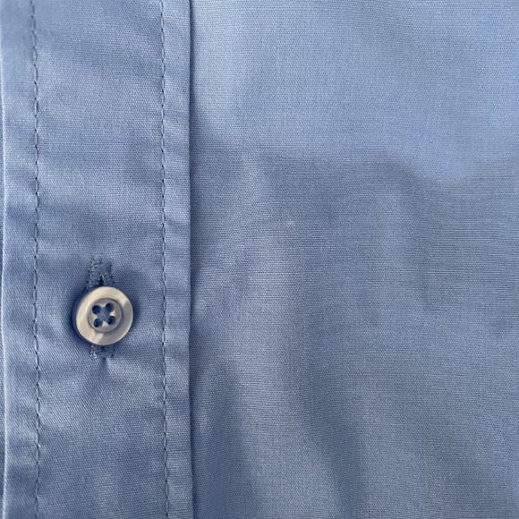 Blue Izod button down dress shirt size 18 regular - Picture 7 of 8